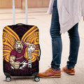 Custom Brisbane Broncos Luggage Cover Horse Warrior Polynesia Islander Rugby Mascot