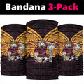 Custom Brisbane Broncos Neck Gaiter Horse Warrior Polynesia Islander Rugby Mascot