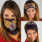 Custom Brisbane Broncos Neck Gaiter Horse Warrior Polynesia Islander Rugby Mascot