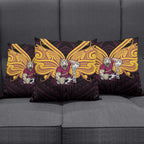 Custom Brisbane Broncos Pillow Cover Horse Warrior Polynesia Islander Rugby Mascot