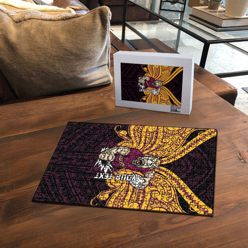 Custom Brisbane Broncos Puzzle Horse Warrior Polynesia Islander Rugby Mascot
