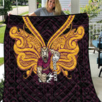 Custom Brisbane Broncos Quilt Horse Warrior Polynesia Islander Rugby Mascot