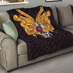 Custom Brisbane Broncos Quilt Horse Warrior Polynesia Islander Rugby Mascot