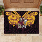 Custom Brisbane Broncos Rubber Doormat Horse Warrior Polynesia Islander Rugby Mascot