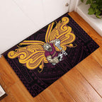 Custom Brisbane Broncos Rubber Doormat Horse Warrior Polynesia Islander Rugby Mascot