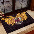 Custom Brisbane Broncos Rubber Doormat Horse Warrior Polynesia Islander Rugby Mascot