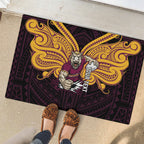 Custom Brisbane Broncos Rubber Doormat Horse Warrior Polynesia Islander Rugby Mascot