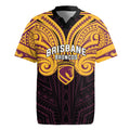 Custom Brisbane Broncos Rugby Jersey Horse Warrior Polynesia Islander Rugby Mascot