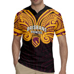 Custom Brisbane Broncos Rugby Jersey Horse Warrior Polynesia Islander Rugby Mascot