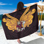 Custom Brisbane Broncos Sarong Horse Warrior Polynesia Islander Rugby Mascot