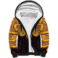 Custom Brisbane Broncos Sherpa Hoodie Horse Warrior Polynesia Islander Rugby Mascot
