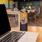 Custom Brisbane Broncos Skinny Tumbler Horse Warrior Polynesia Islander Rugby Mascot