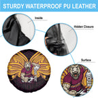 Custom Brisbane Broncos Spare Tire Cover Horse Warrior Polynesia Islander Rugby Mascot