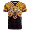 Custom Brisbane Broncos T Shirt Horse Warrior Polynesia Islander Rugby Mascot