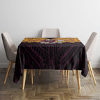 Custom Brisbane Broncos Tablecloth Horse Warrior Polynesia Islander Rugby Mascot