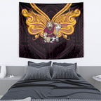 Custom Brisbane Broncos Tapestry Horse Warrior Polynesia Islander Rugby Mascot