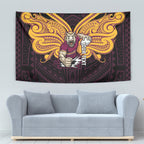 Custom Brisbane Broncos Tapestry Horse Warrior Polynesia Islander Rugby Mascot