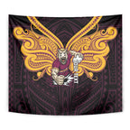 Custom Brisbane Broncos Tapestry Horse Warrior Polynesia Islander Rugby Mascot