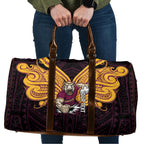 Custom Brisbane Broncos Travel Bag Horse Warrior Polynesia Islander Rugby Mascot