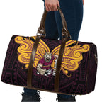 Custom Brisbane Broncos Travel Bag Horse Warrior Polynesia Islander Rugby Mascot