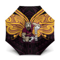 Custom Brisbane Broncos Umbrella Horse Warrior Polynesia Islander Rugby Mascot