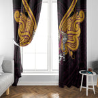 Custom Brisbane Broncos Window Curtain Horse Warrior Polynesia Islander Rugby Mascot