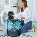 Custom Cronulla-Sutherland Sharks Laundry Basket Shark Warrior Polynesia Islander Rugby Mascot