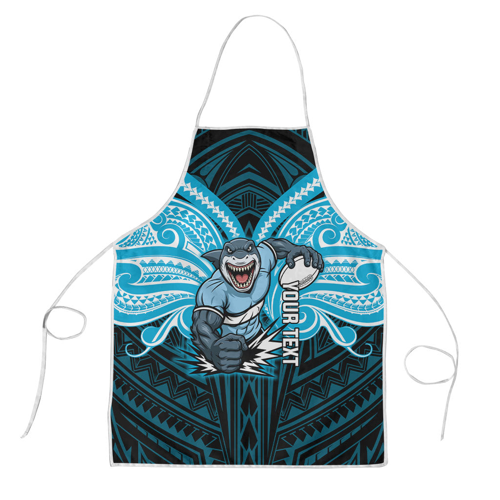 Custom Cronulla-Sutherland Sharks Apron Shark Warrior Polynesia Islander Rugby Mascot