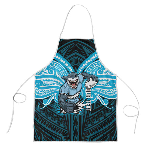 Custom Cronulla-Sutherland Sharks Apron Shark Warrior Polynesia Islander Rugby Mascot