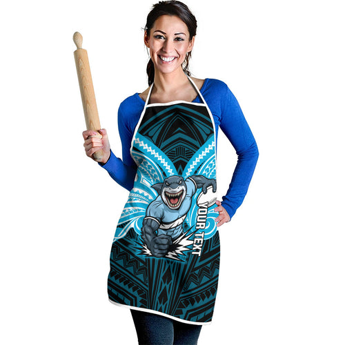 Custom Cronulla-Sutherland Sharks Apron Shark Warrior Polynesia Islander Rugby Mascot