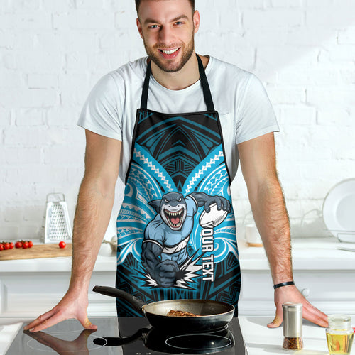 Custom Cronulla-Sutherland Sharks Apron Shark Warrior Polynesia Islander Rugby Mascot
