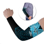 Custom Cronulla-Sutherland Sharks Arm Sleeves Shark Warrior Polynesia Islander Rugby Mascot