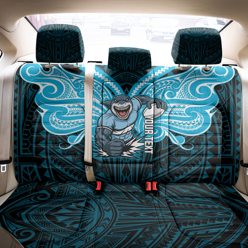 Custom Cronulla-Sutherland Sharks Back Car Seat Cover Shark Warrior Polynesia Islander Rugby Mascot