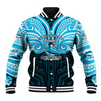 Custom Cronulla-Sutherland Sharks Baseball Jacket Shark Warrior Polynesia Islander Rugby Mascot