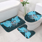 Custom Cronulla-Sutherland Sharks Bathroom Set Shark Warrior Polynesia Islander Rugby Mascot