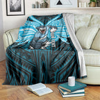 Custom Cronulla-Sutherland Sharks Blanket Shark Warrior Polynesia Islander Rugby Mascot