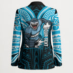 Custom Cronulla-Sutherland Sharks Blazer Shark Warrior Polynesia Islander Rugby Mascot