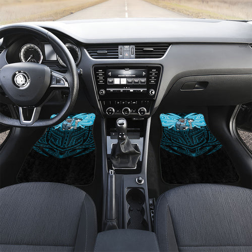 Custom Cronulla-Sutherland Sharks Car Mats Shark Warrior Polynesia Islander Rugby Mascot