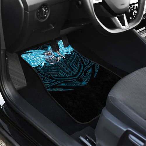 Custom Cronulla-Sutherland Sharks Car Mats Shark Warrior Polynesia Islander Rugby Mascot