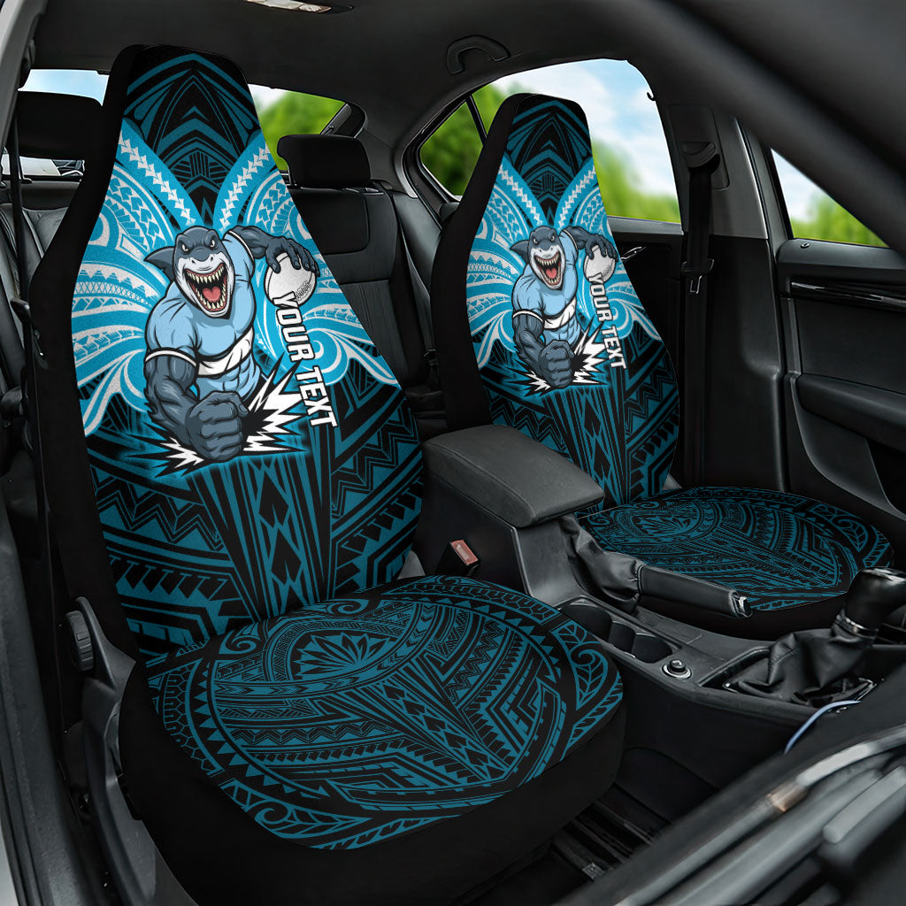 Custom Cronulla-Sutherland Sharks Car Seat Cover Shark Warrior Polynesia Islander Rugby Mascot