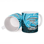 Custom Cronulla-Sutherland Sharks Ceramic Mug Shark Warrior Polynesia Islander Rugby Mascot