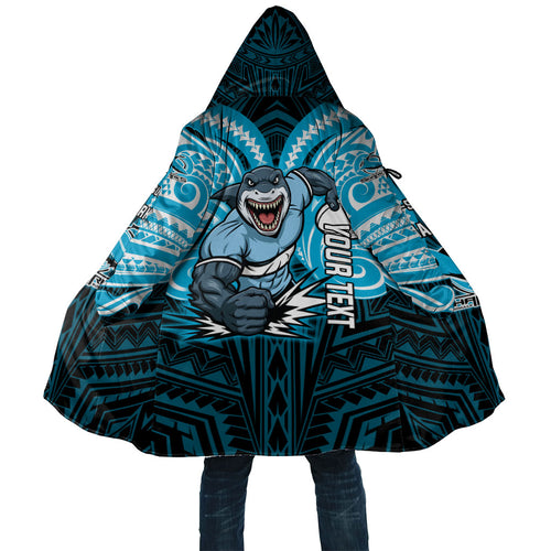 Custom Cronulla-Sutherland Sharks Cloak Shark Warrior Polynesia Islander Rugby Mascot