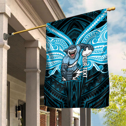 Custom Cronulla-Sutherland Sharks Garden Flag Shark Warrior Polynesia Islander Rugby Mascot