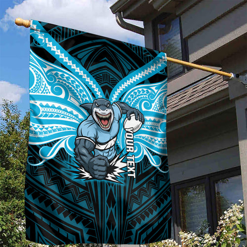 Custom Cronulla-Sutherland Sharks Garden Flag Shark Warrior Polynesia Islander Rugby Mascot