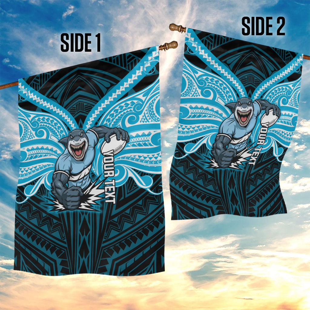 Custom Cronulla-Sutherland Sharks Garden Flag Shark Warrior Polynesia Islander Rugby Mascot