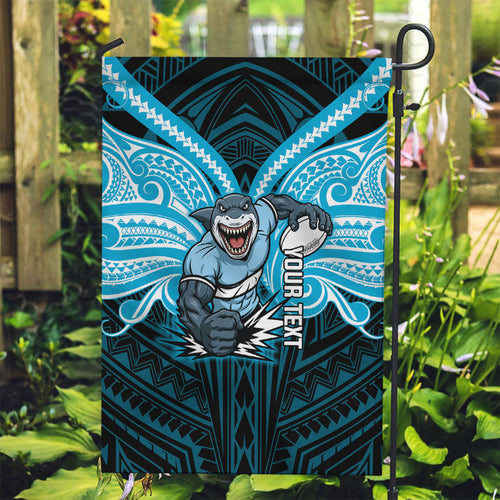 Custom Cronulla-Sutherland Sharks Garden Flag Shark Warrior Polynesia Islander Rugby Mascot