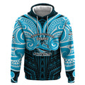 Custom Cronulla-Sutherland Sharks Hoodie Shark Warrior Polynesia Islander Rugby Mascot