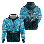 Custom Cronulla-Sutherland Sharks Hoodie Shark Warrior Polynesia Islander Rugby Mascot