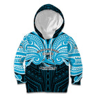 Custom Cronulla-Sutherland Sharks Kid Hoodie Shark Warrior Polynesia Islander Rugby Mascot