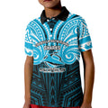 Custom Cronulla-Sutherland Sharks Kid Polo Shirt Shark Warrior Polynesia Islander Rugby Mascot